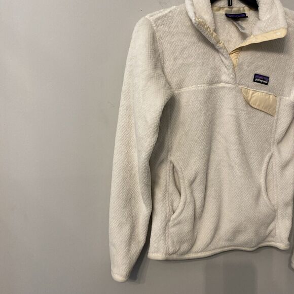 Patagonia Retool Snap T Pullover Fleece Womens Size S Ivory Jacket - Picture 5 of 10